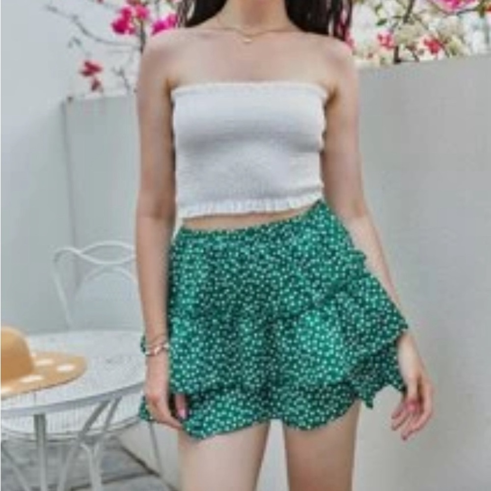 Floral Green Skirt